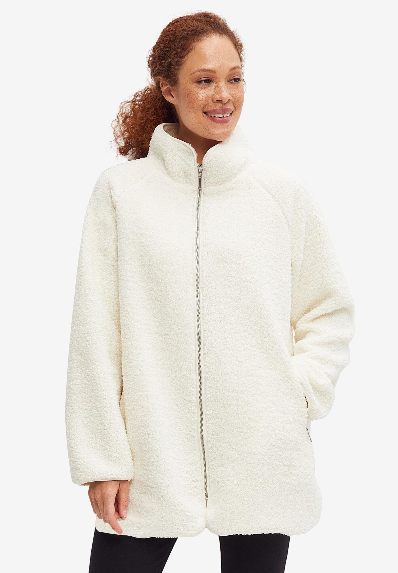 sherpa zip-front jacket – Shop The Firesclassics Womens Collection.