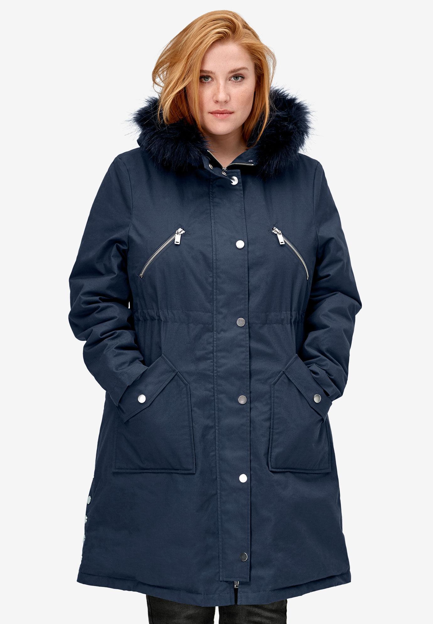 side-snap zip-front parka – Shop The Firesclassics Womens Collection.